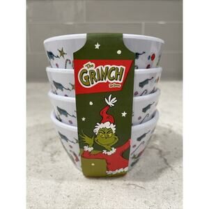 Set 4 GRINCH Whoville Christmas 3.5x2” Bowls Melamine Snack Dip Appetizer Bowl